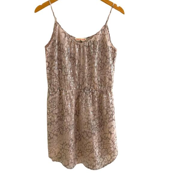 REBECCA TAYLOR Leopard Print Sequins Cocktail Party 70’s Women’s Size 10 - Picture 3 of 9